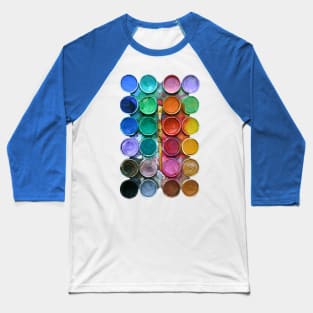 watercolor rainbow abstraction pallete Baseball T-Shirt